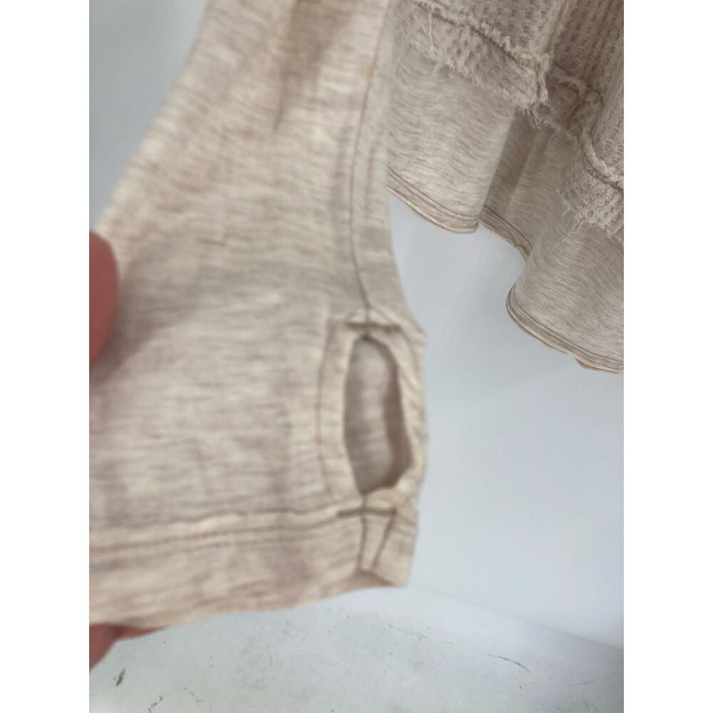 Free People We The Free Laguna Waffle Knit Tunic Thermal Oatmeal Beige Medium - Picture 6 of 12